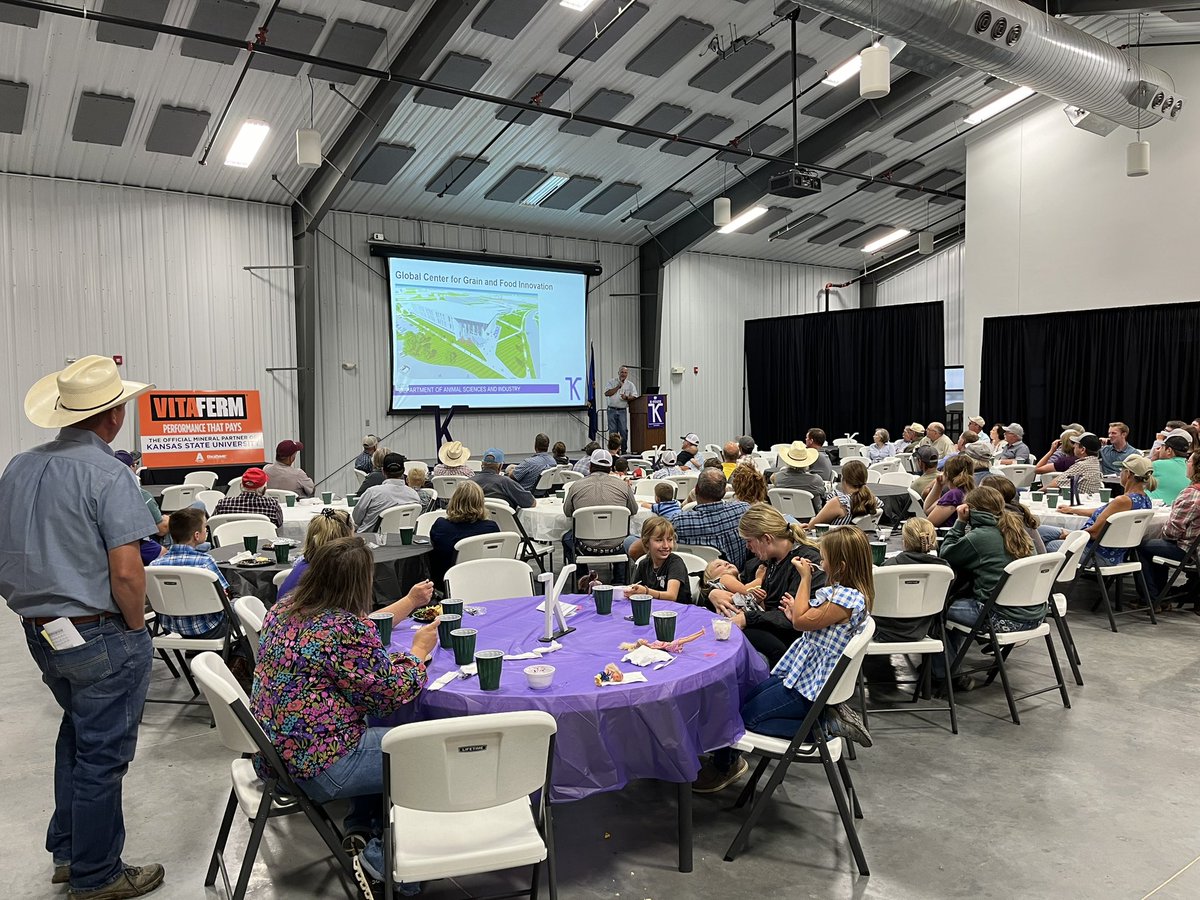JasonMWarner's tweet photo. Had a great turnout this past Sunday for the Kansas Hereford Tour which we hosted for lunch at the KSU Purebred Unit.  Thanks Hereford breeders for your support of our program!

#KSU #KSRE #KSUASI https://t.co/yyCpUdWJwF