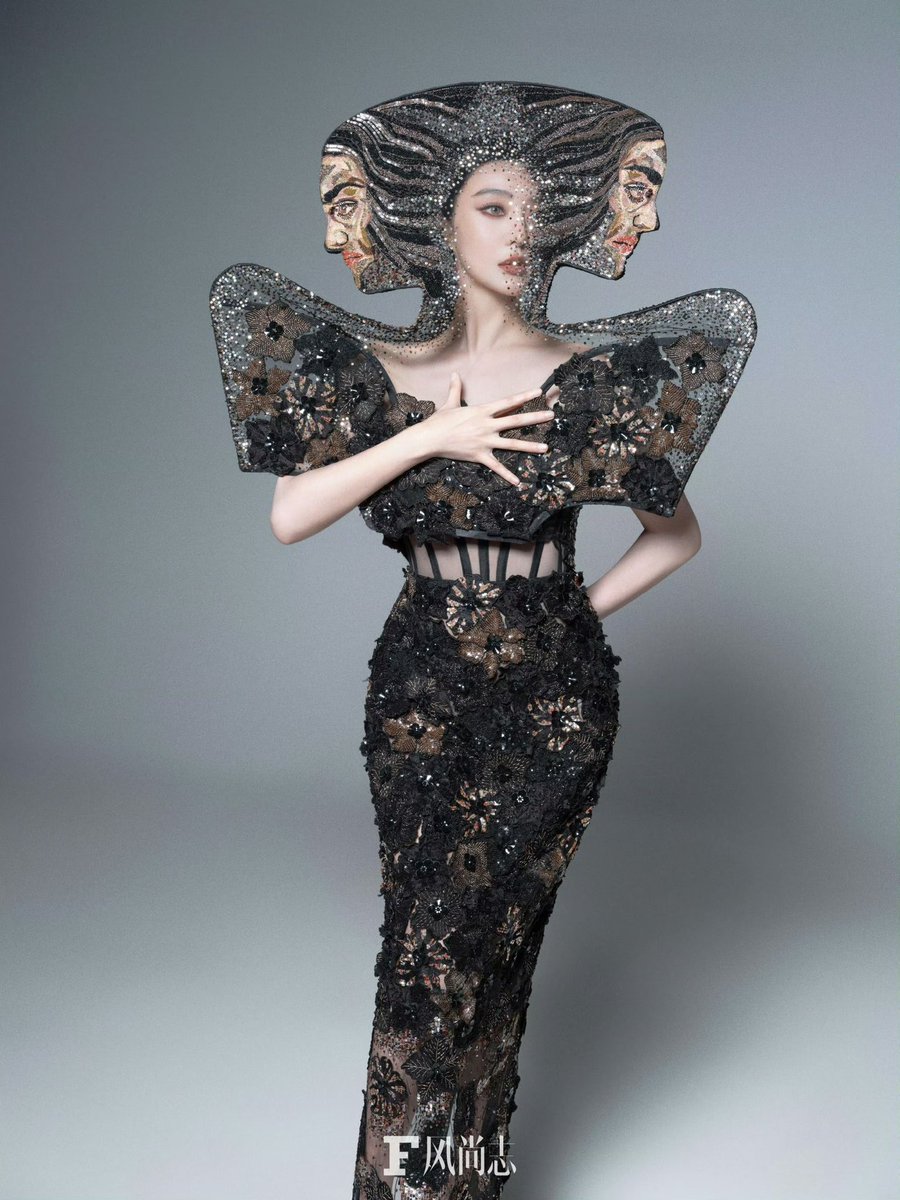 fan bingbing for f magazine august 2024 issue wearing rahul mishra fw24 couture