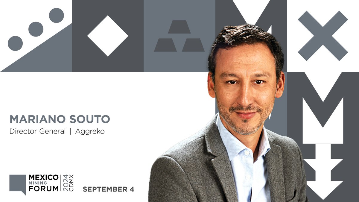 mxmining's tweet photo. We're excited to announce that Mariano Souto, Director General of @Aggreko, will be sharing his expertise at the #MexicoMiningForum2024. Delve into the critical topic of "How to Face Energy Challenges in Mining with Hybrid Technologies". Register now: https://t.co/ea0z6qGVG0 https://t.co/tiYxLFO0nT
