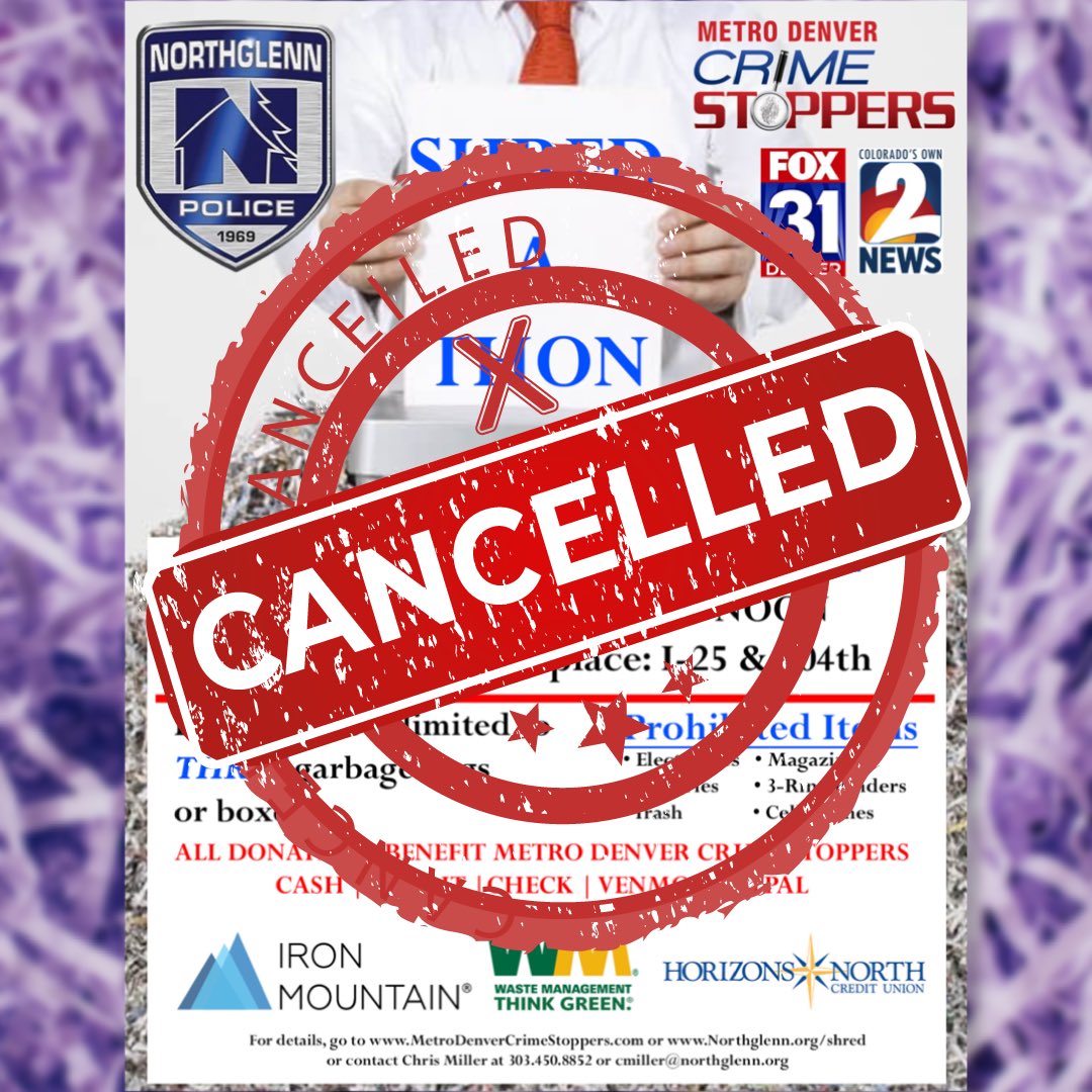 HNCU's tweet photo. 🚨🚨Due to unforeseen circumstances the Shred Event scheduled for Saturday, August 17, 2024 has been CANCELLED. We know our members and the community look forward to this annual event, we apologize for any inconvenience this may cause. https://t.co/DEBWnvbYo1