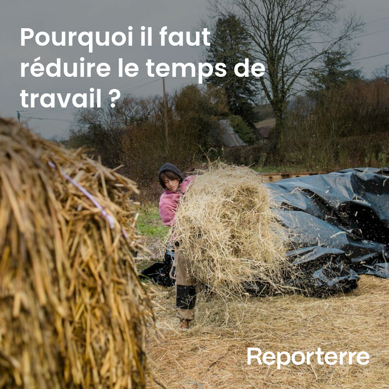Reporterre's tweet photo. Travailler moins, pour quoi faire ? Balades, potager, engagement associatif, soin aux plus jeunes ou aux plus vieux... Voici des témoignages de gens heureux de consacrer moins de temps à un emploi rémunéré.

Rediff du 30/04/2024 
Lire l'article ➡️ https://t.co/HBUxLbL0XE https://t.co/B2i0IYHVCm