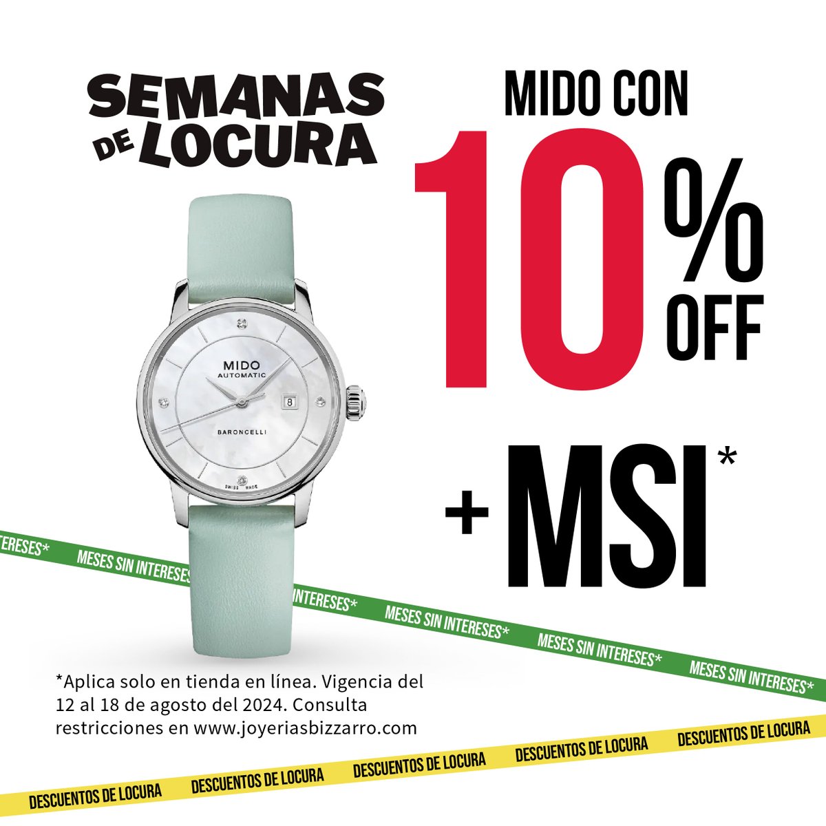 ⌚️ Haz tuyo un MIDO con descuentos y meses sin intereses. 🤩 No te quedes sin estrenar en estas Semanas de Locura. Compra aquí -> hubs.la/Q02K2-Sj0