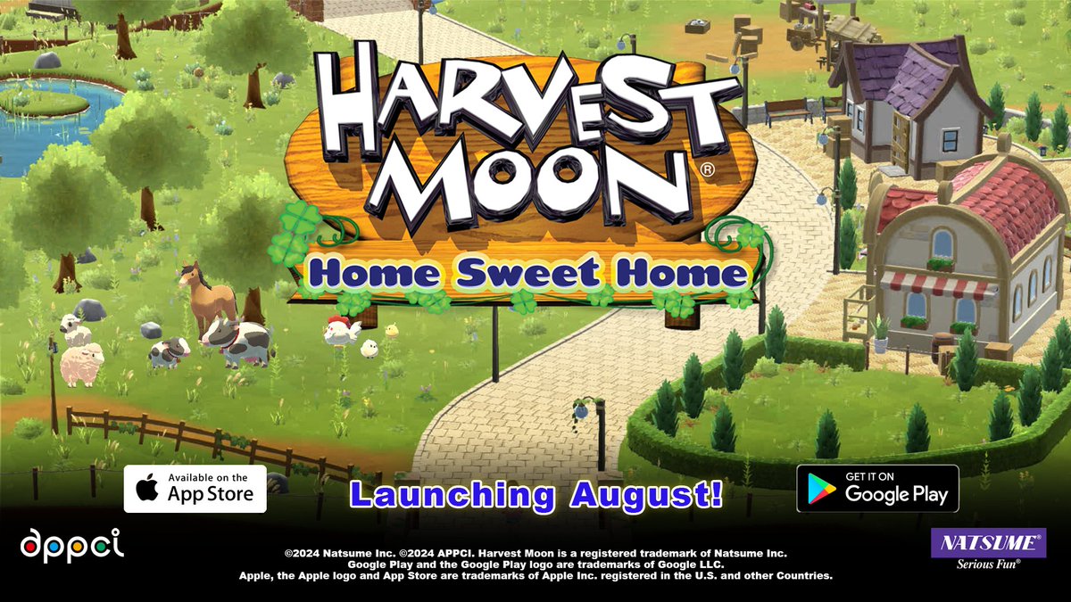 We are excited to share the GAMEPLAY TRAILER for Harvest Moon: Home Sweet Home, coming to iOS and Android on August 23. 

Watch now: youtube.com/watch?v=Tnquch…