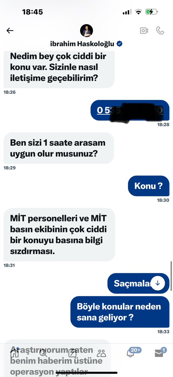 nedimsener2010's tweet photo. Nasıl bir oyun oyunuyor, arkasında ne var, kim var anlamadım ama @haskologlu ile temas eden özellikle gazetecilere çok dikkatli olmasını tavsiye ederim. 
Üstelik kızınca terbiyesizleşiyor https://t.co/2GFNkEvLg9