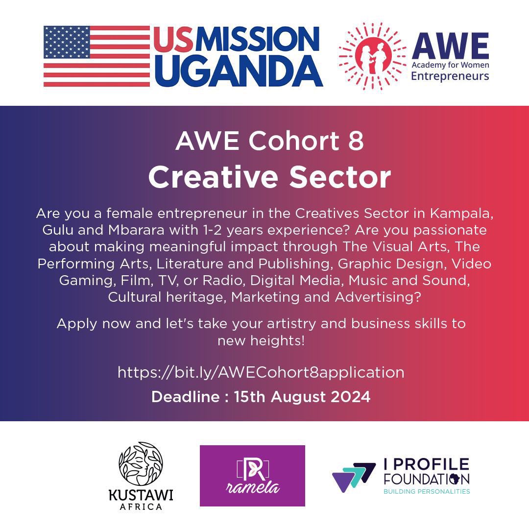 asha11al's tweet image. 🥁Time&apos;s running out! 

Apply for AWE Cohort 8 and unlock a world of possibilities for your business .

Deadline : 15th | 08 | 2024

Use this link : bit.ly/AWECohort8appl…

#AWEInUganda #AWEnergized #AWECohort8