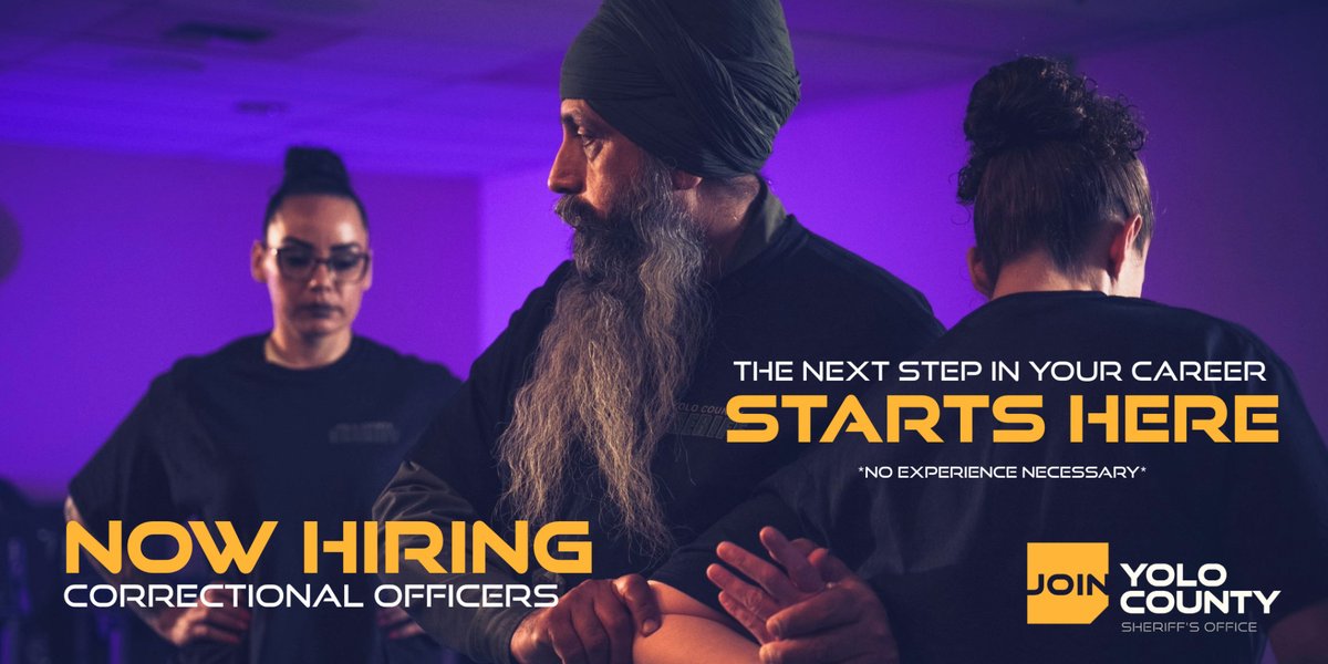 The Yolo County Sheriff's Office is now hiring correctional officers.  Click the link in our bio to learn how you can take the next steps in your career. #ycso #yolocounty #corrections