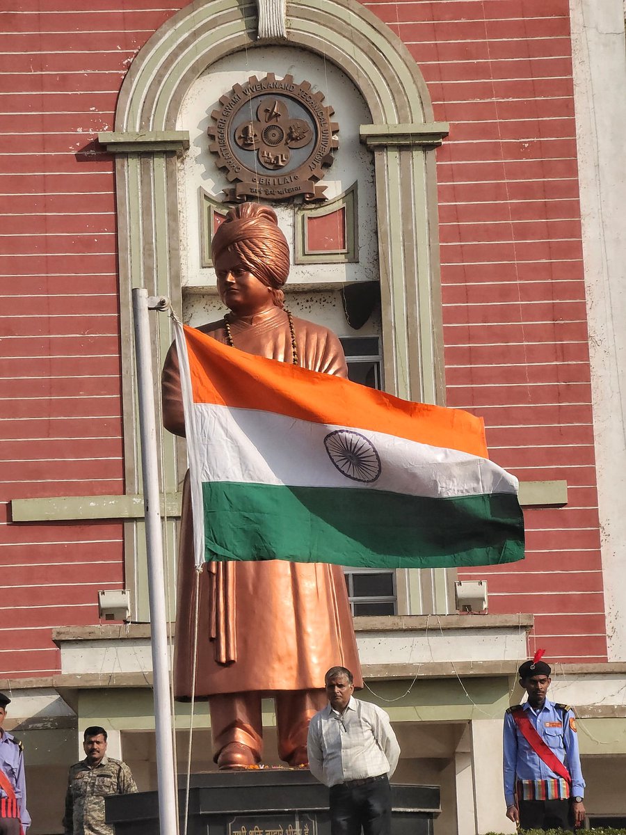 TPOCSVTU's tweet photo. Freedom is the essence of our nation, and today at CSVTU, we celebrated it with enthusiasm and pride. Happy Independence Day! Let’s cherish our freedom and work towards a better future. #CSVTU #IndependenceDay2024 #CelebrateFreedom https://t.co/2icDCmD56g