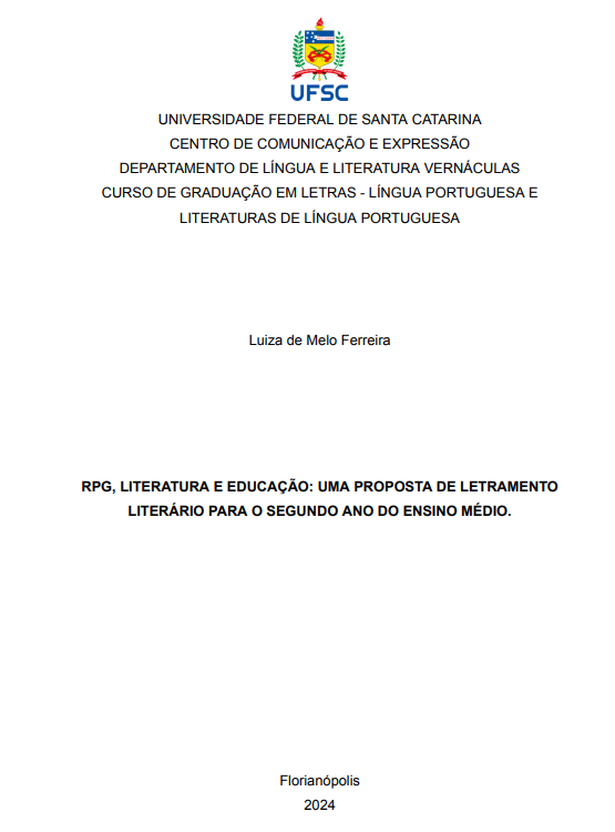 Meu TCC já está público para quem quiser ler! Esse é um trabalho que discute o uso do RPG para o ensino de literatura.

Só clicar no link 👇👇
repositorio.ufsc.br/handle/1234567…