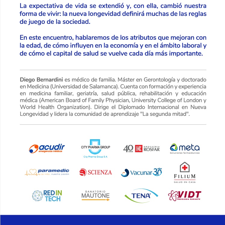 Red_In_Tech's tweet image. Junto a Fundación OSDE los invitamos a una charla con Diego Bernardini

La expectativa de vida se extendió y, con ella, cambió nuestra forma de vivir

21.08 I 12.30 horas - Auditorio OSDE. Av. Leandro N. Alem 1067 2ºSS

docs.google.com/forms/d/e/1FAI…