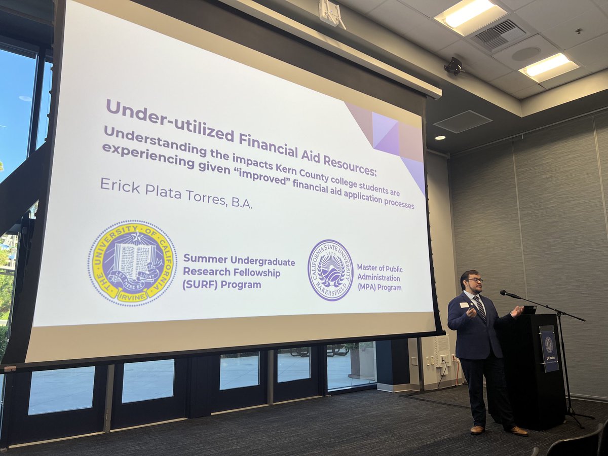 DrFContreras's tweet photo. Excited to witness promising UCI SURF Program scholars presenting critical research! Congratulations to Erick Plata Torres for a successful presentation and Summer! https://t.co/5Bha5E7GTD