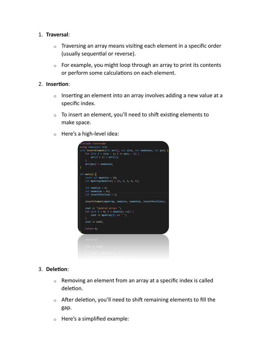 TechHarshal's tweet image. 📚 Day 12 of Learning C++ Programming Language 💻
 Today’s Highlights: [Array operations]

What I Learned:
 - Array Operations
 - Operations Examples
 
Next Steps:
[References]

Today&apos;s notes are given
#day12 #programminglanguage #codinglife #Cpp #twitter