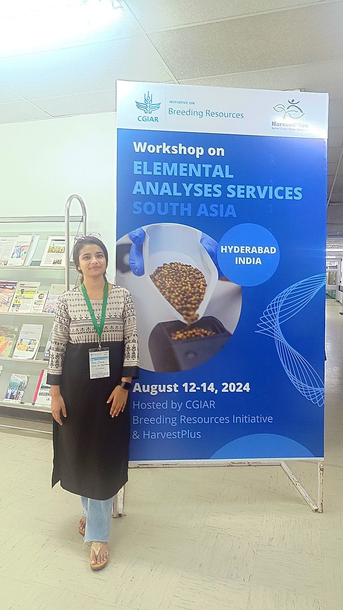 PSpoojashukla's tweet image. 🌾✨It was a great opportunity to represent millets and be a part of the group discussion about bringing &quot;Nutrition into Breeding&quot;, at the workshop on &quot;Elemental Analytical Services-South Asia&quot;, organized by @CGIAR Breeding Resources Initiative and @HarvestPlus at @ICRISAT.🌾✨