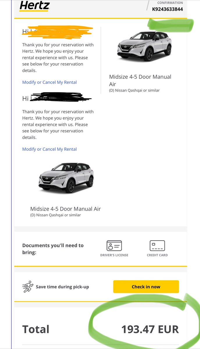 StraffeW's tweet photo. Why is @hertz Nederland promising €193 for a five day rent and when returning charging €992 ?!  No answer from customer service NL #scam #robbery #carrental @FT @DeTelegraaf_MUN @avrotrosradar @FD_Nieuws https://t.co/YW49DLuF2I
