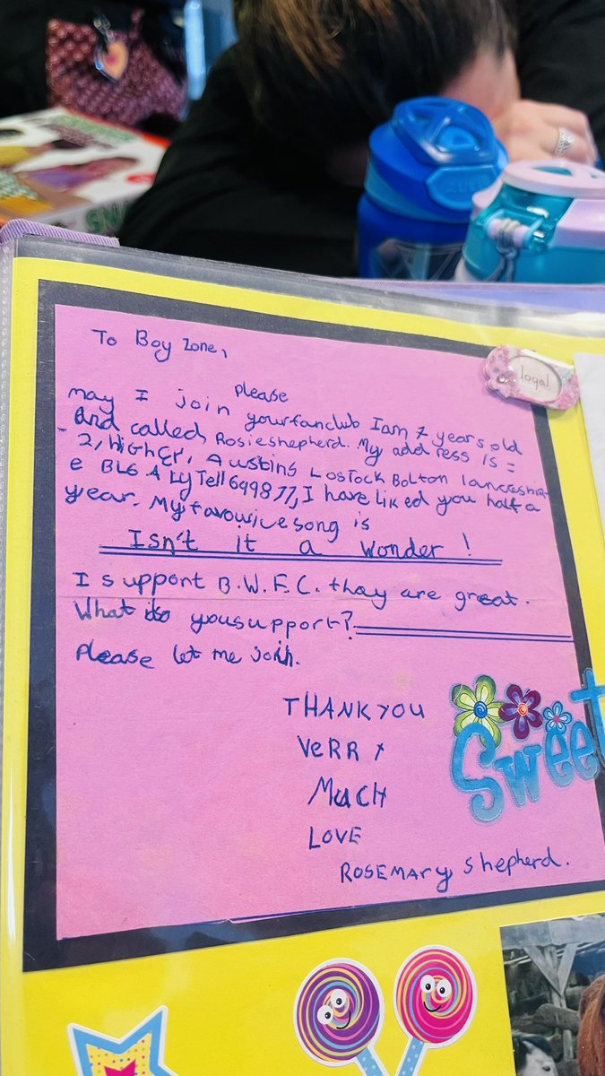 JAMESbiff's tweet photo. @theREALboyzone  my friend is a huge fan as can tell by this letter. Please give her a big hello. She is moving to Australia and make her week https://t.co/nG5uzevo0G
