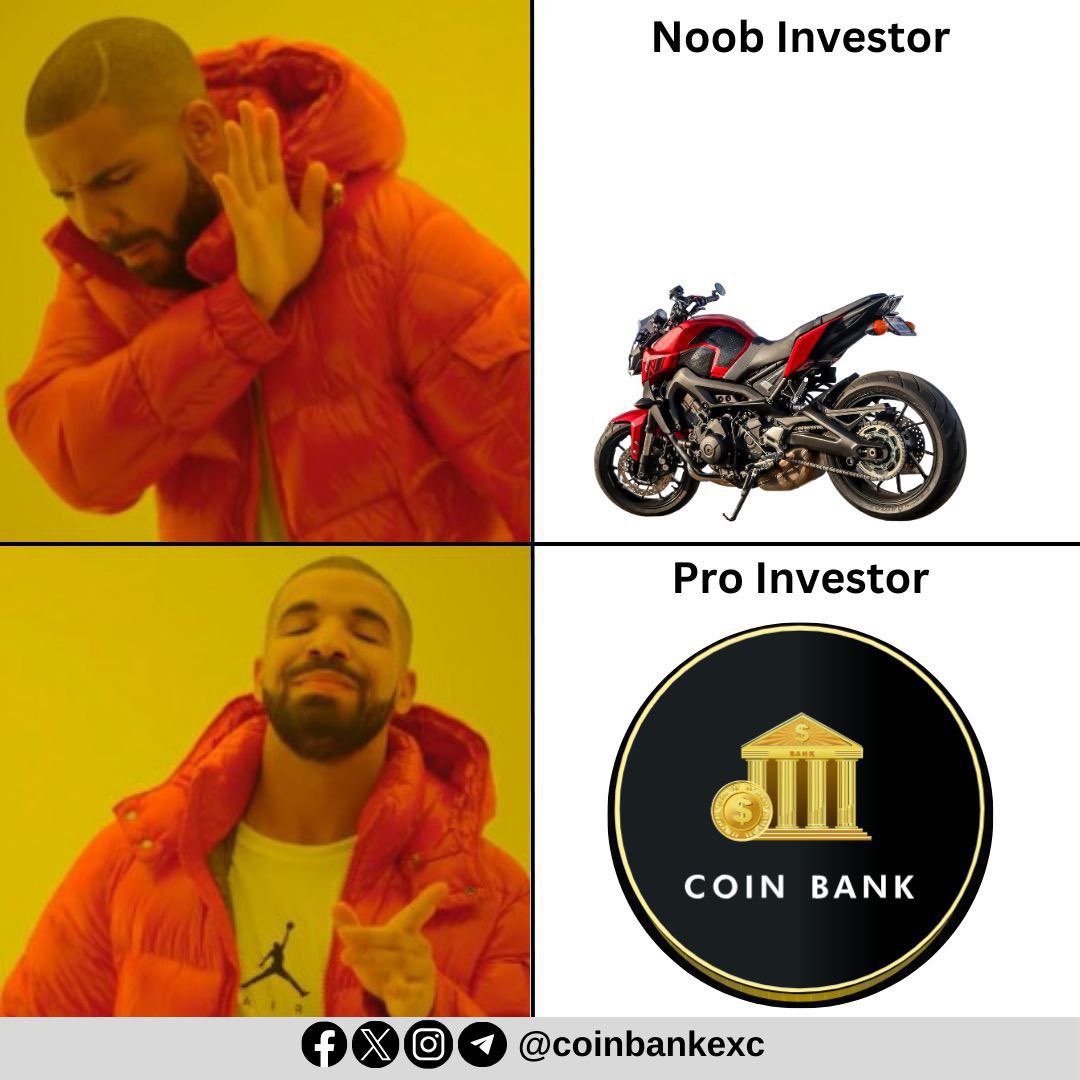 Coin Bank, 📈 Your Trusted Companion ☝🏻 in the Crypto Universe. 🪙🌐 Join a community 👥 of like-minded traders 📊👥 who trust our platform for fast, 🚀 secure transactions 🔐♻️ low or 0% fees. Choose Coin Bank 📈 and trade 📊 with confidence. 💯✅