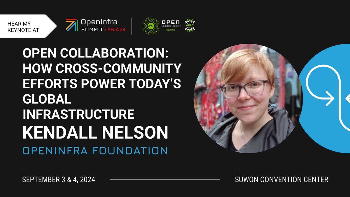 Kendall Nelson (@knelson92) on Twitter photo I'll be talking about <a href="/OpenStack/">OpenStack</a> <a href="/Linux/">Linux</a> <a href="/kubernetesio/">Kubernetes</a> and <a href="/OceanBaseDB/">OceanBase</a> ! Come to the <a href="/openinfradev/">OpenInfra Foundation</a> #AsiaSummit and check it out! See you in #Suwon :) I'll be talking about <a href="/OpenStack/">OpenStack</a> <a href="/Linux/">Linux</a> <a href="/kubernetesio/">Kubernetes</a> and <a href="/OceanBaseDB/">OceanBase</a> ! Come to the <a href="/openinfradev/">OpenInfra Foundation</a> #AsiaSummit and check it out! See you in #Suwon :)