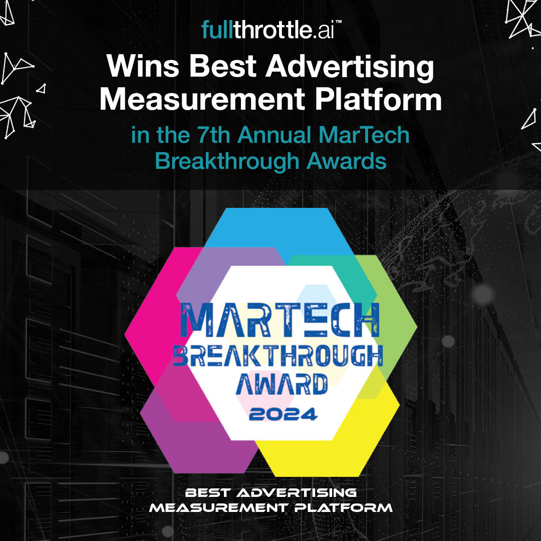 fullthrottleAI's tweet image. We won Best Advertising Measurement Platform in the MarTech Breakthrough Awards ... for the second consecutive year!  🥳

When you know which ads actually move your bottom line, you make better decisions.

Here&apos;s the announcement: globenewswire.com/news-release/2…

#martechbreakthrough