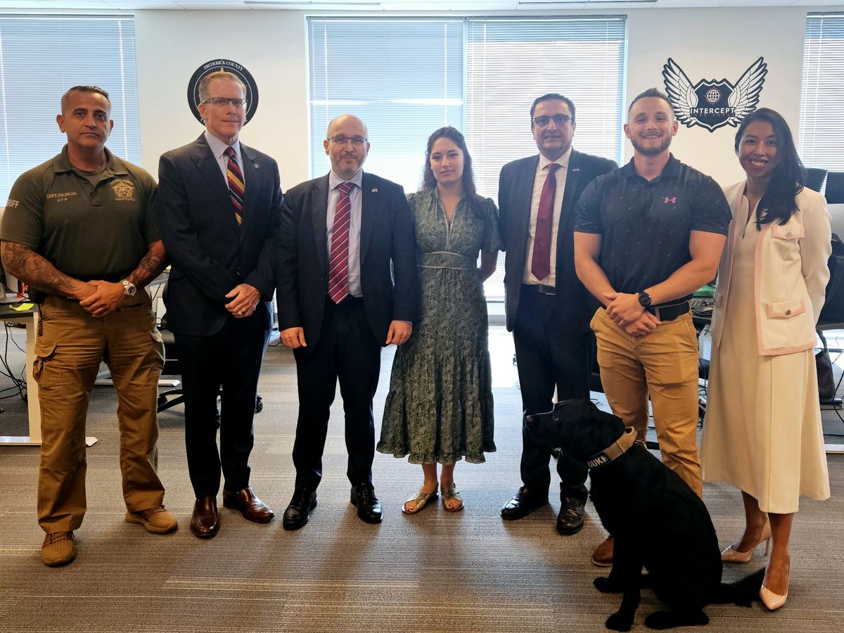 Today, members of the French Embassy visited our INTERCEPT Task Force to learn more about ESD K9 Duke's role in electronic storage detection. facebook.com/FrederickSAO