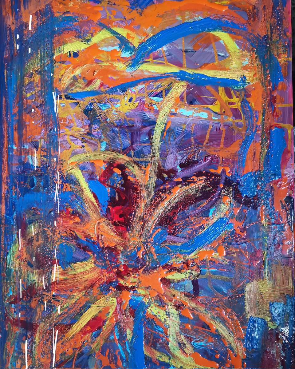 MetSender's tweet image. Title " Kürtler Ve Orospular " 50x34 cm Oil on acrylic. From a collection.