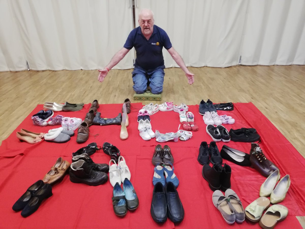 SolihullUpdates's tweet photo. #Solihull Rotarians are appealing for shoe donations as they step up their support for a national campaign close to their hearts. The Rotary Club is looking to collect as many shoes as possible ahead of ‘STEPTEMBER,’ an initiative introduced by #ShoeAid. https://t.co/h8p4lTYPpZ https://t.co/RrRu6H9giT