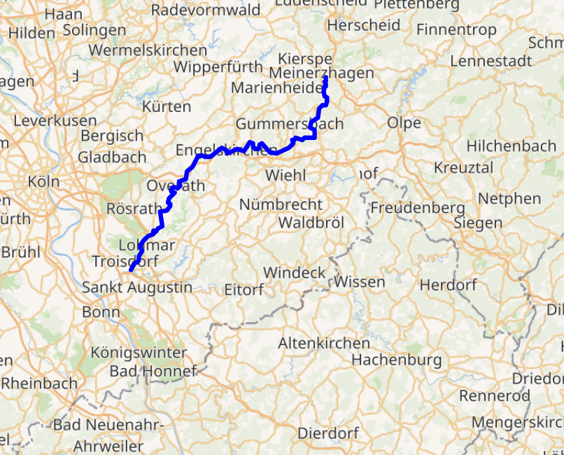LGcommaI's tweet photo. The #Agger is a river in Germany, a right tributary of the Sieg in North Rhine-Westphalia. It is 70 kilometres long. Its source is in the Sauerland hills, near Meinerzhagen. It winds through the towns Engelskirchen, Overath and Lohmar. Near Siegburg the Agger flows into the Sieg. https://t.co/lBrOrQUg7X