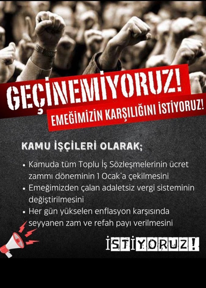 #Kamuişçileri nin sesine kulak verin 

👇🏼

#zordayızgecinemiyoruz