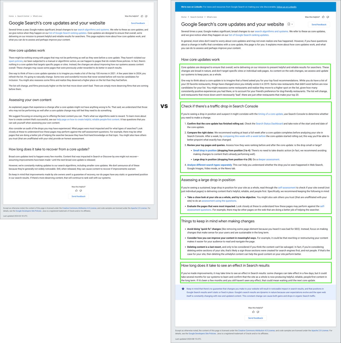 Aleyda Solis ๐๏ธ (@aleyda) on Twitter photo With the release of Google's August 2024 Core Update, <a href="/googlesearchc/">Google Search Central</a> has also done a major update to their help page about them! Here are the major changes ๐๐
1. How Core Updates Work has been reworded: "One way to think about a core update is to imagine that a friend asked With the release of Google's August 2024 Core Update, <a href="/googlesearchc/">Google Search Central</a> has also done a major update to their help page about them! Here are the major changes ๐๐
1. How Core Updates Work has been reworded: "One way to think about a core update is to imagine that a friend asked
