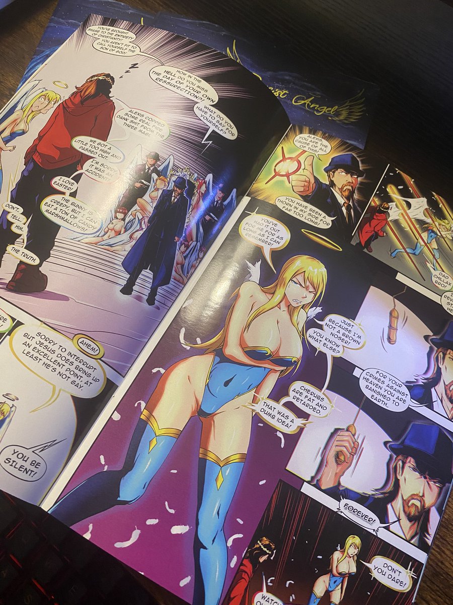 GatHanzo's tweet photo. Hot off the press! 

Racist Angel #1 &amp; Bulletmaker #2 available now on https://t.co/fuxvuHhXpC ! 

Immediate delivery on all books! https://t.co/3xN8wk80Ja