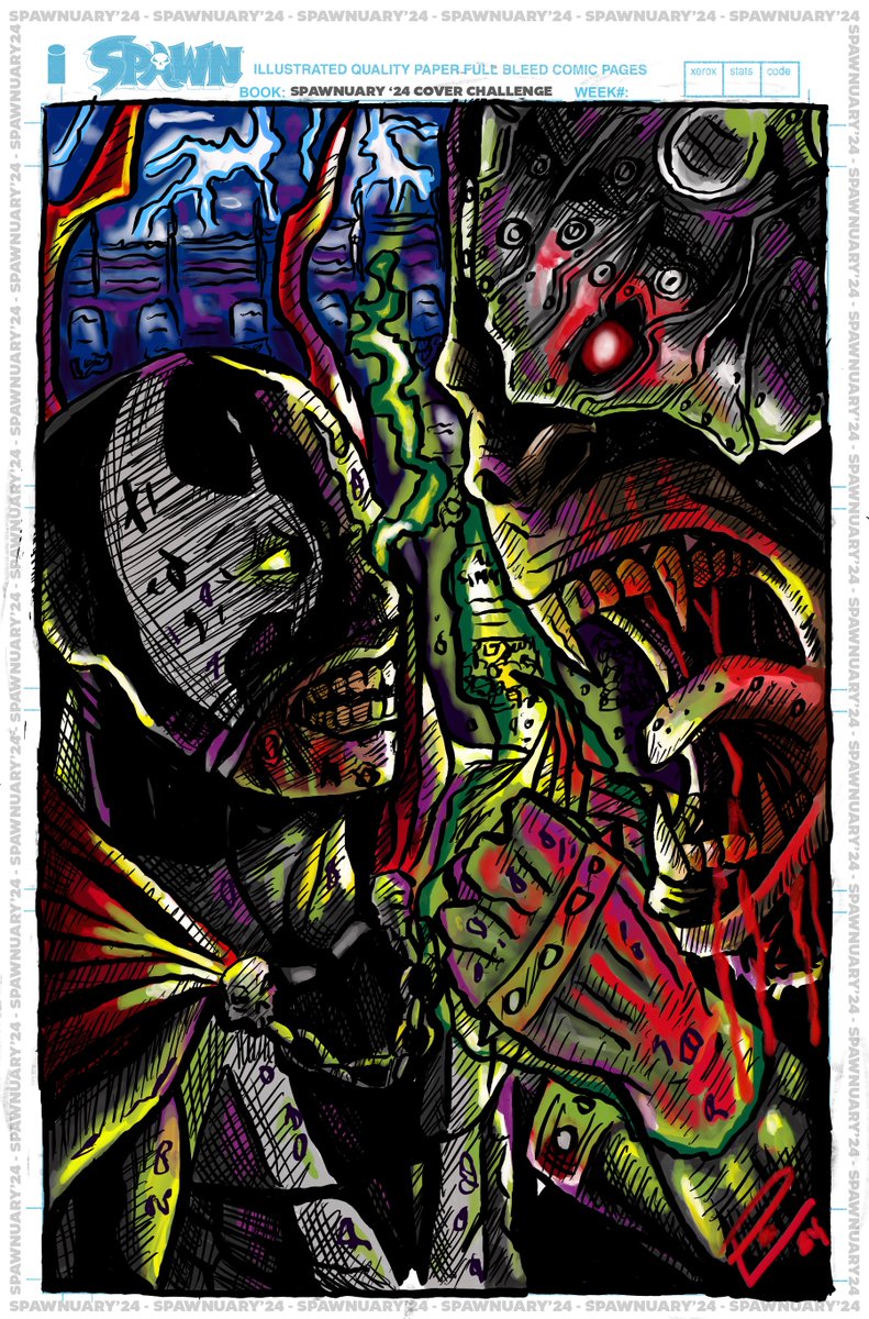 drjpol's tweet photo. RT’ing this piece of #Spawn #Cygor for #week4 #Spawnuary. I always thought their fight was very cool in media. Hope to see that more again. I did this in @Procreate. I hope you guys like it & if you do RT’s are welcomed & appreciated. Keep it easy. Love you all. 🙏🏻✌🏻❤️.~D~ https://t.co/fLtIJTrsL4