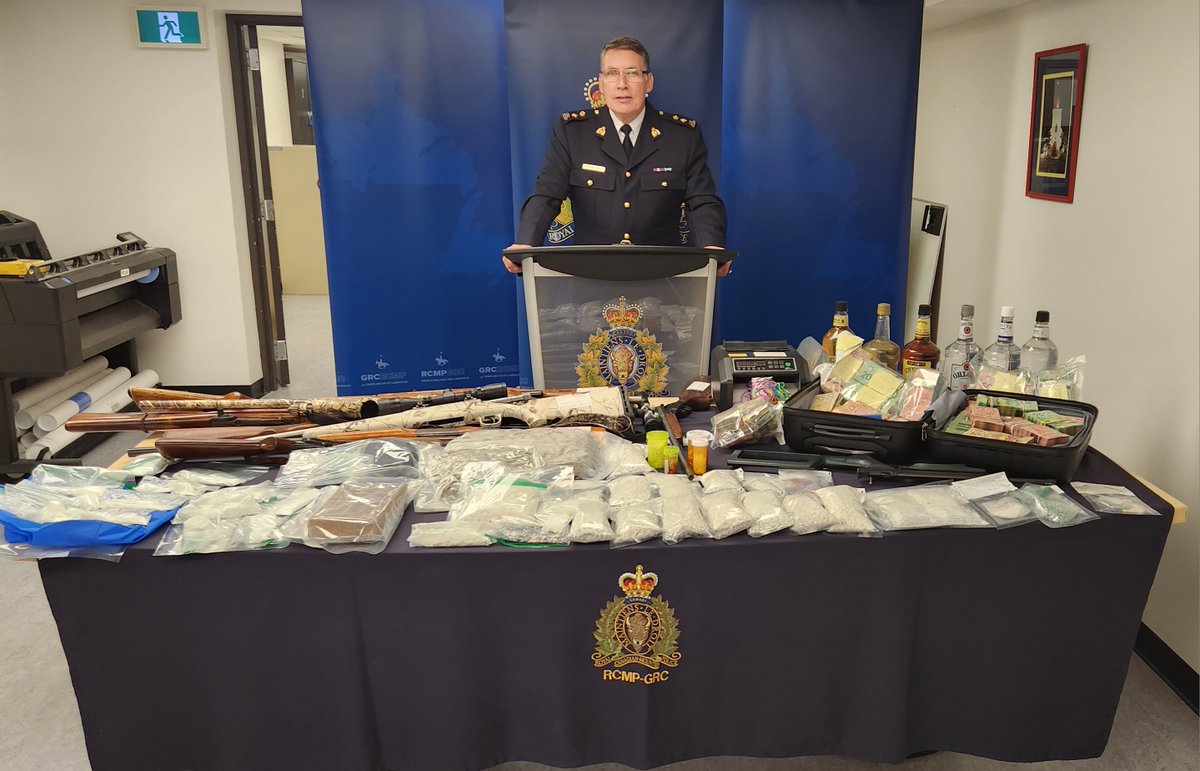 RCMPNL's tweet photo. Multiple search warrants executed at properties in Clarenville Detachment area as part of RCMP NL’s Operation Barcode; firearms, drugs and cash seized - https://t.co/EO0kSo6cly    #RCMPNL https://t.co/FZeIqSgtVh