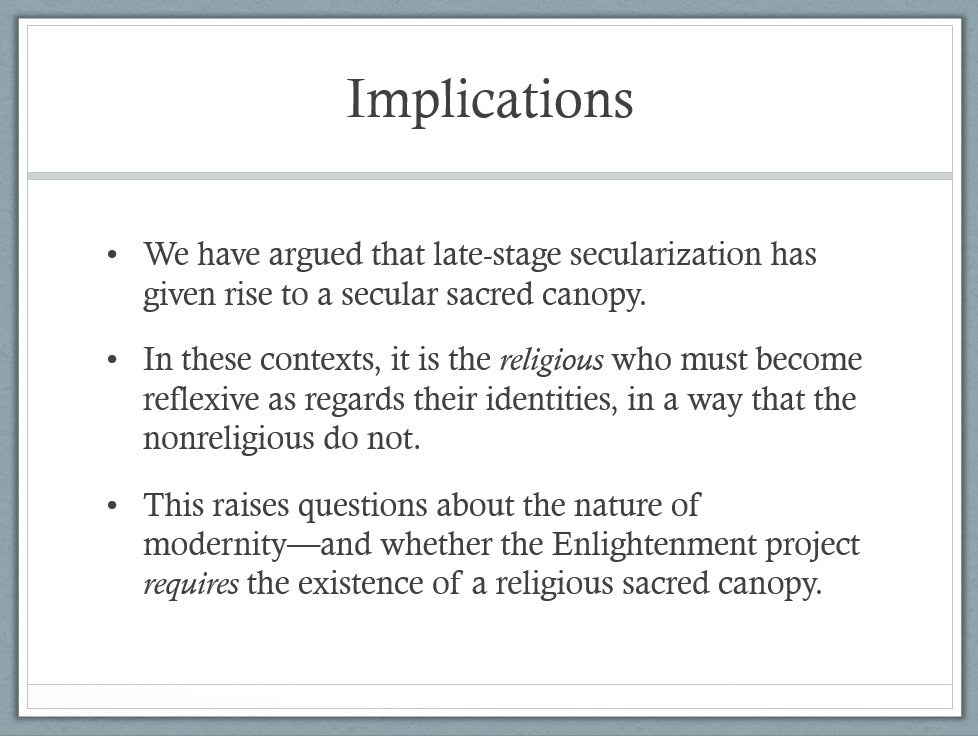 Presentation by Galen Watts &amp; <a href="/swilk033/">Sarah Wilkins-Laflamme</a> at the <a href="/ASReligion/">Association for the Sociology of Religion</a> conference last weekend in beautiful #Montreal, on the emergence of a #secular #sacred canopy in contexts of late-stage #secularization. More to come on this as the paper develops!