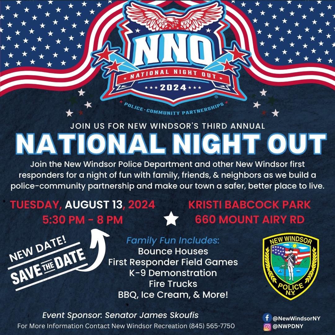 VailsGateFD's tweet image. Rescheduled date for NNO! 😎