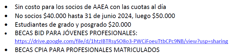 EconomiaAgraria's tweet photo. Toda la info de la La 54° REUNION ANUAL de AAEA:
23 al 25/10 de 2024:
1) NORMAS DE PRESENTACIÓN en:
https://t.co/xhzDqGSBk4
2) BECAS BID PARA JÓVENES PROFESIONALES:
https://t.co/enRT7yOKeQ

más info:  info.aaea@gmail.com o en https://t.co/KQ9CiKfRXf https://t.co/FBcjsjIfgC