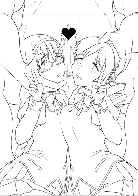 急いでラフを清書。
明日中に色を塗りたいです。
とにかくこの四か月は時間との勝負なので今から冬コミの準備してます。 