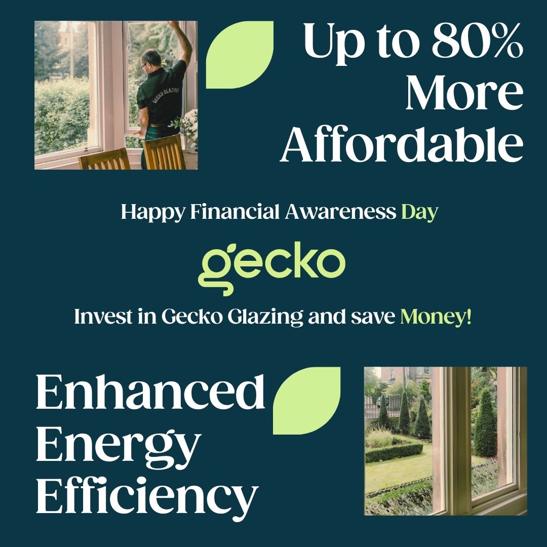 Happy Financial Awareness Day! 💰🌿 

Did you know that investing in Gecko Glazing can save you a fortune? Our affordable secondary glazing reduces your heating bills by improving energy efficiency. 

#FinancialAwarenessDay #SaveMoney #GeckoGlazing