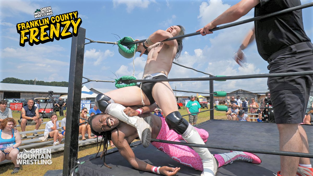 GMWProWrestling's tweet photo. GMW and the Franklin County Field Days tag-teamed to bring an afternoon of wrestling to the fairgrounds in Swanton, Vermont on August 3! In the first match it's Joe Krule, w/ Abed Arroniz, squaring off against Lex Lozano, w/ Diego Alvarez!

Watch now! https://t.co/NgQ4U1umhu https://t.co/74MaYO8cP9