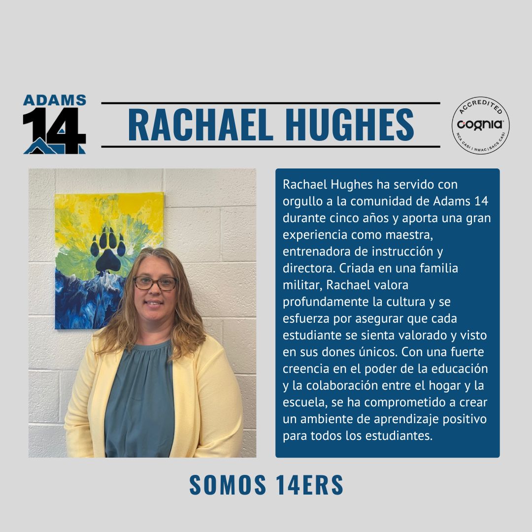 adams14schools's tweet image. Rachael Hughes, Principal of Rose Hill Elementary! 🌟
#RoseHillfamily! #Adams14 #SchoolLeadership