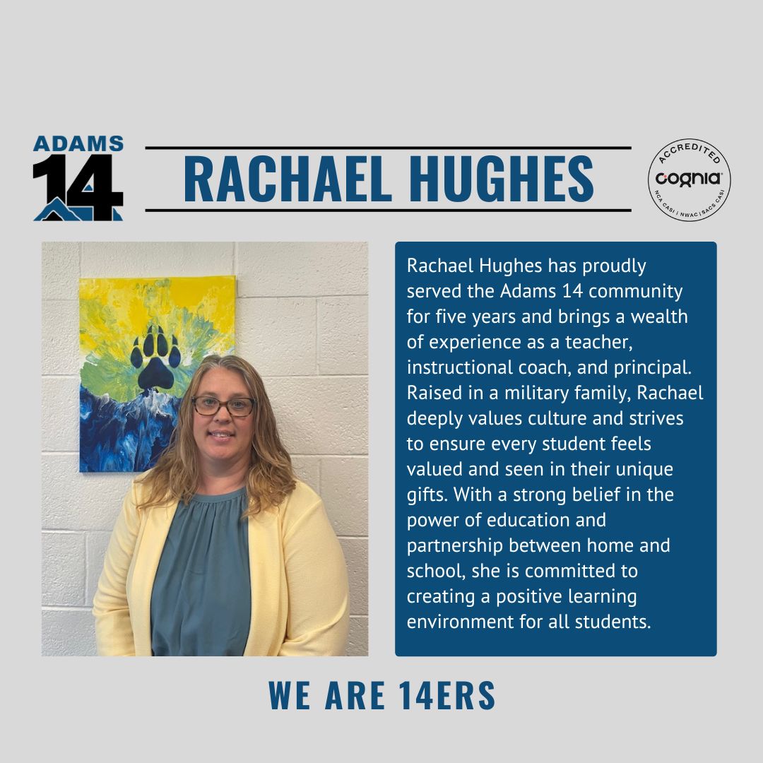 adams14schools's tweet image. Rachael Hughes, Principal of Rose Hill Elementary! 🌟
#RoseHillfamily! #Adams14 #SchoolLeadership