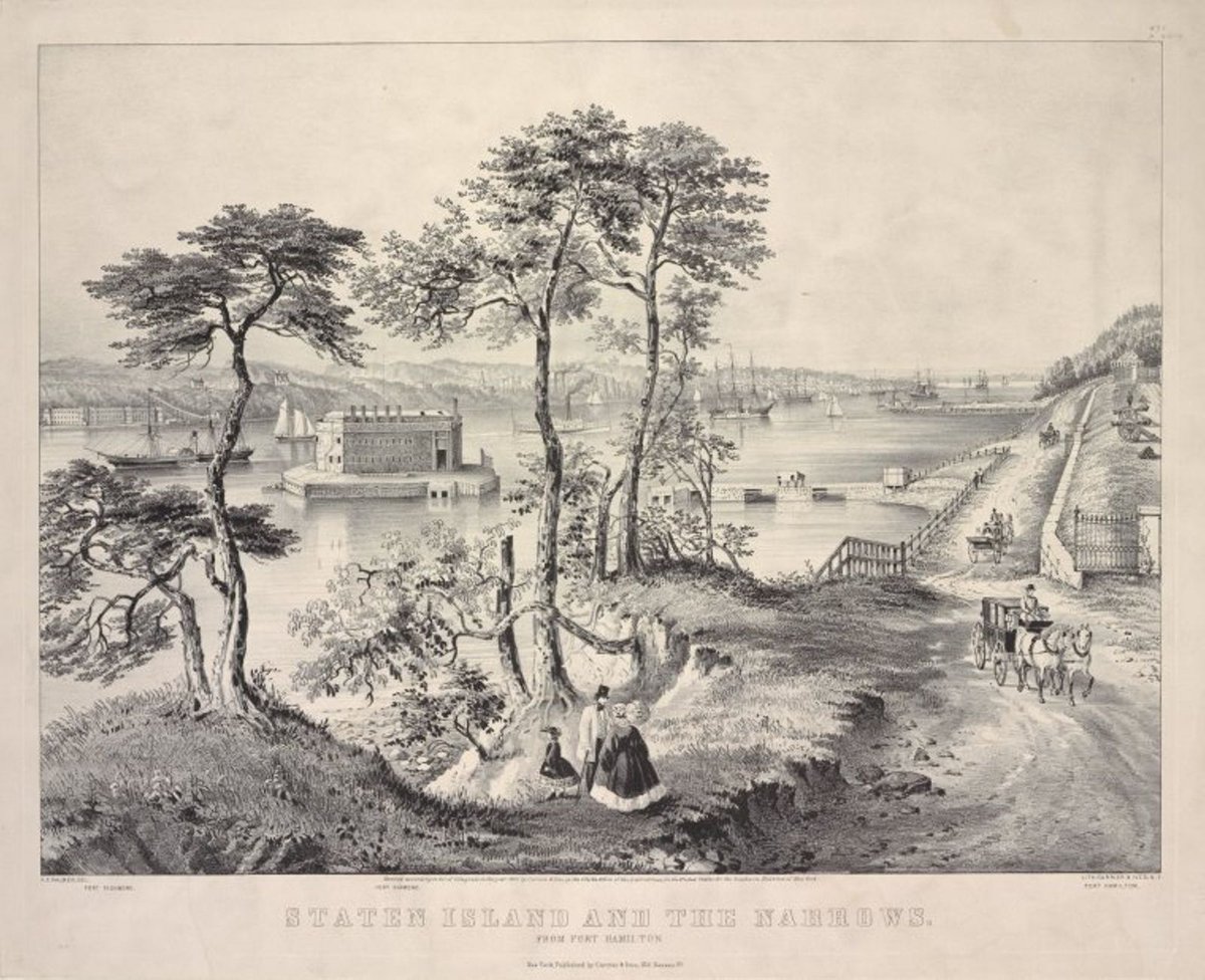 CastleClinton's tweet photo. On Sunday, August 15th, 1824, Marquis de Lafayette arrived in New York Harbor to a salute of cannons from Fort Diamond (later renamed Fort Lafayette). At the request of the city government, he delayed his planned landing in Battery Park until Monday, August 16th. https://t.co/8oL1Kr2aoH