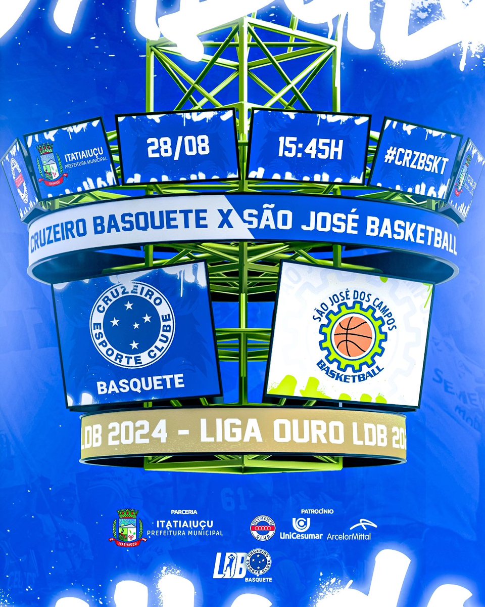 crzbasquete's tweet image. Série Ouro com Cabuloso 🏅🦊

A fase final da LDB 2024 está chegando! Serão 5 jogos entre as 8 melhores equipes. Quem vencer 3 se classifica para as semifinais e disputa o título!

📍 Ginásio Antonio Prado Junior 
🗓 26/08 a 31/08  
📺 YouTube: Cruzeiro Basquete  

#cruzeiro #ldb