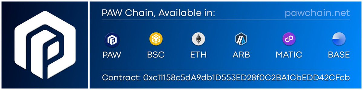 SoaringB_Rad's tweet image. $Wpaw is the wrapped version our our native @PawChain coin.  👊

Available on 6 blockchains currently!