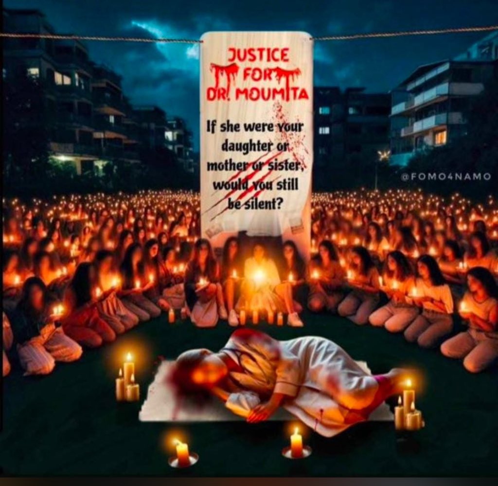 Sarkaridoctor12's tweet photo. #JusticeForMoumita 
#JusticeForRGKar 
#Nirbhaya2 
#KolkataDoctorDeath https://t.co/HR6Kz92eQo