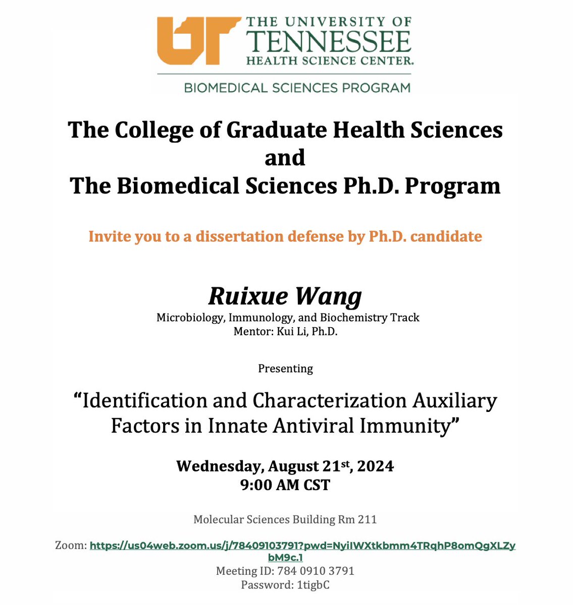 UTHSC Biomedical Sciences Grad Program tweet media