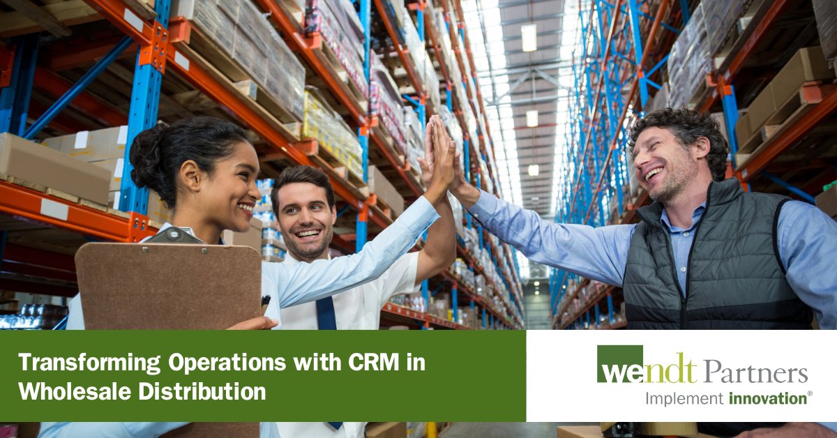 WendtPartners's tweet photo. Discover how a CRM transformed a wholesale distribution business, improving sales processes, customer service, and inventory management. Read our latest success story on the power of CRM in business. https://t.co/Jn831l2q3j

 #WendtPartners #CRMMastery #WholesaleDistribution https://t.co/iY0cYEe3Ar