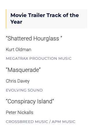 peternickalls's tweet photo. Delighted to share that my @CrossbreedPM track Conspiracy Island has been nominated for Movie Trailer Track of the Year at the 2024 Mark Awards! Special thanks to @BenLeeViolin for his superb playing 🎻🎵
https://t.co/QJW5WB8ZSp https://t.co/TVEVkgyOYC