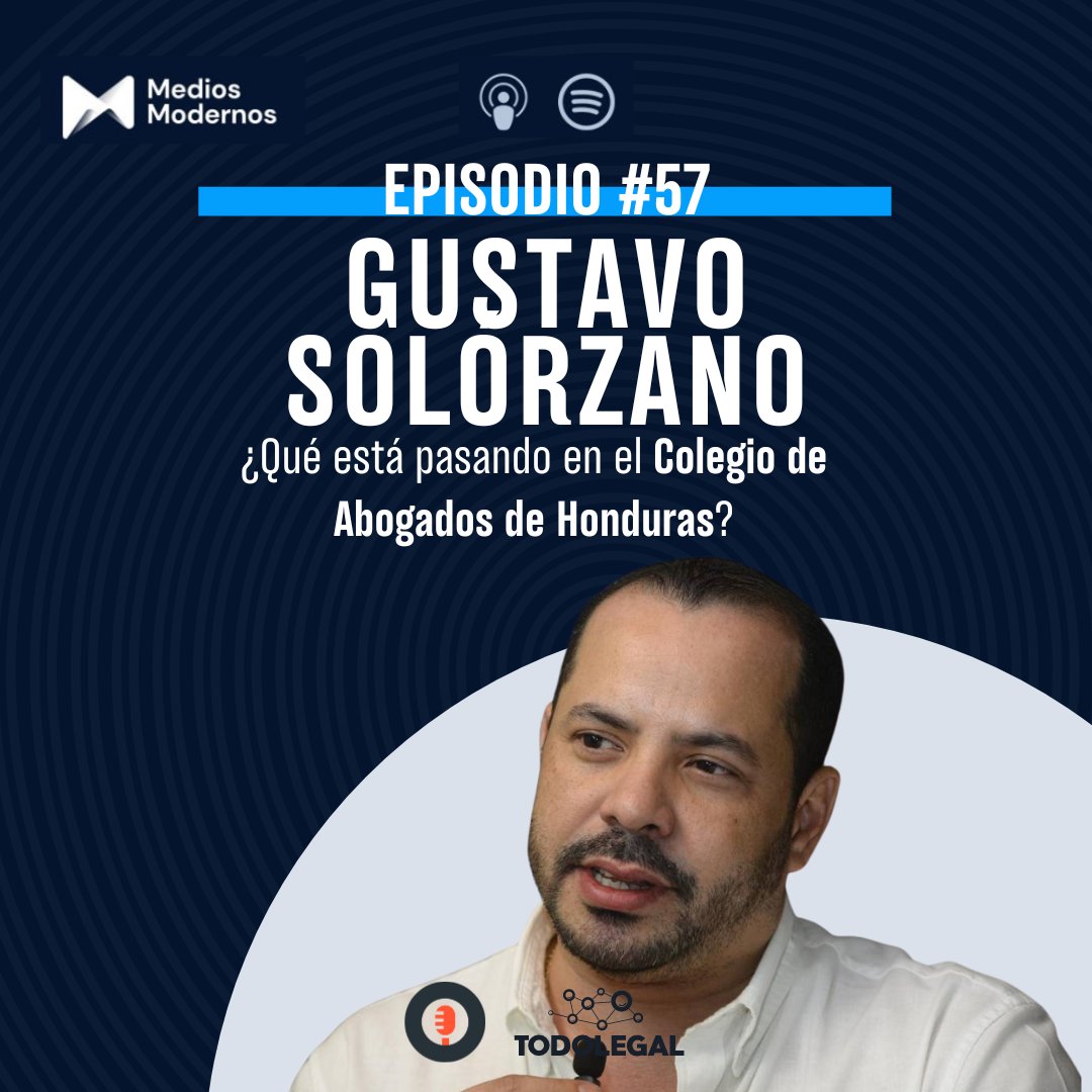 TodoLegal1's tweet photo. 🎙️ Nuevo episodio en Ley Abierta 🎙️

Conversamos con Gustavo Solórzano, Presidente del Colegio de Abogados de Honduras (CAH), sobre el rol fundamental que juega el CAH en la política nacional y los desafíos que enfrenta la organización. 

🔗 Escucha aquí: https://t.co/cu9IYWizEo https://t.co/SyTuEnlwB6