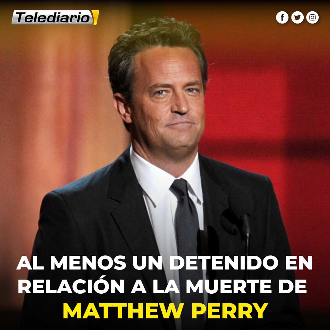 TelediarioGT's tweet photo. 😮BAJO INVESTIGACIÓN | El detenido sería un médico que habría participado en el suministro de drogas al actor. #MattewPerry ➡️ https://t.co/cTu0CW8ZlP https://t.co/xhyAGCRxlA