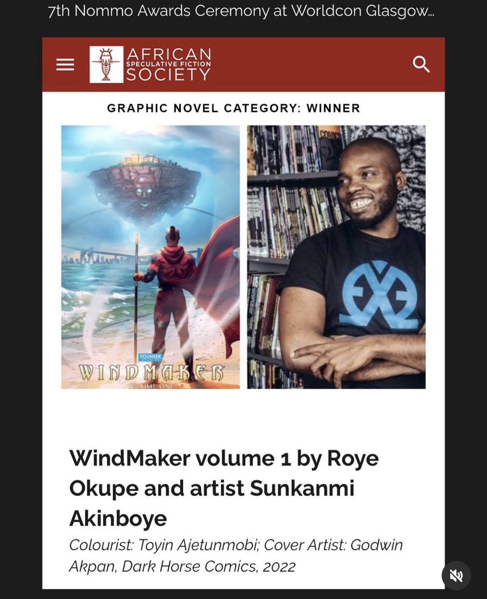 YouNeekStudios's tweet photo. We did it! 🏆
#comicbooks #NOMMOAward #graphicnovels #africancomics #WindMaker https://t.co/4XECeX8NfP
