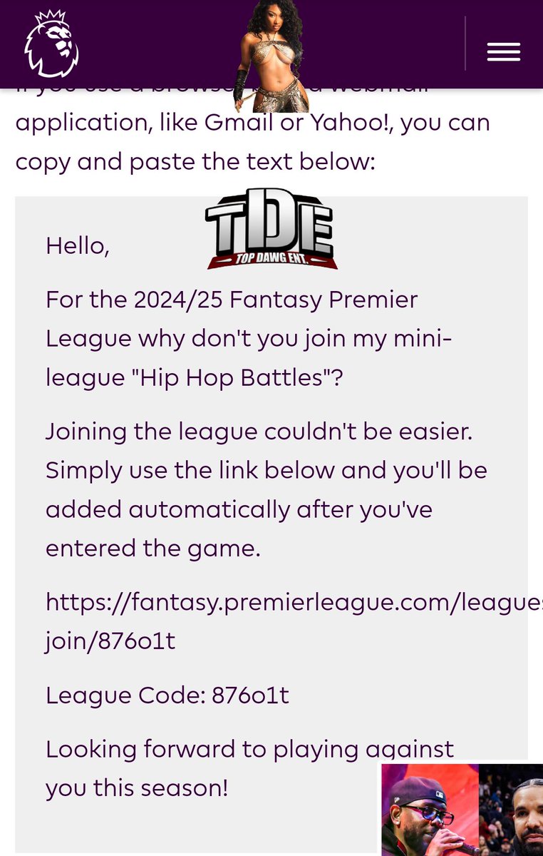 TidyboyTHFC's tweet photo. All hip hop fans or anyone into eminem/drake. I have started up "Hip Hop Battles" A league & cup for anyone who wants one for EPL fantasy football
https://t.co/U7zL05sWNX
Please join & spread the word. Even better if your team is #rap related #epl #hiphop #coys #fanstasyfootball https://t.co/Rc5iU7aWSA