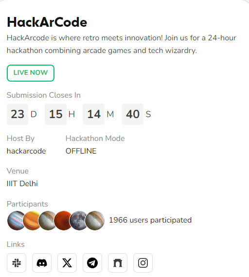 ZoroTheBuilder's tweet image. Very close to 2000 registrations 👀
Register now : bit.ly/HackArCode24